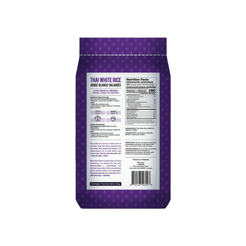 Arroz blanco de grano largo tailandés YEYA (10 kg / 22 lb)