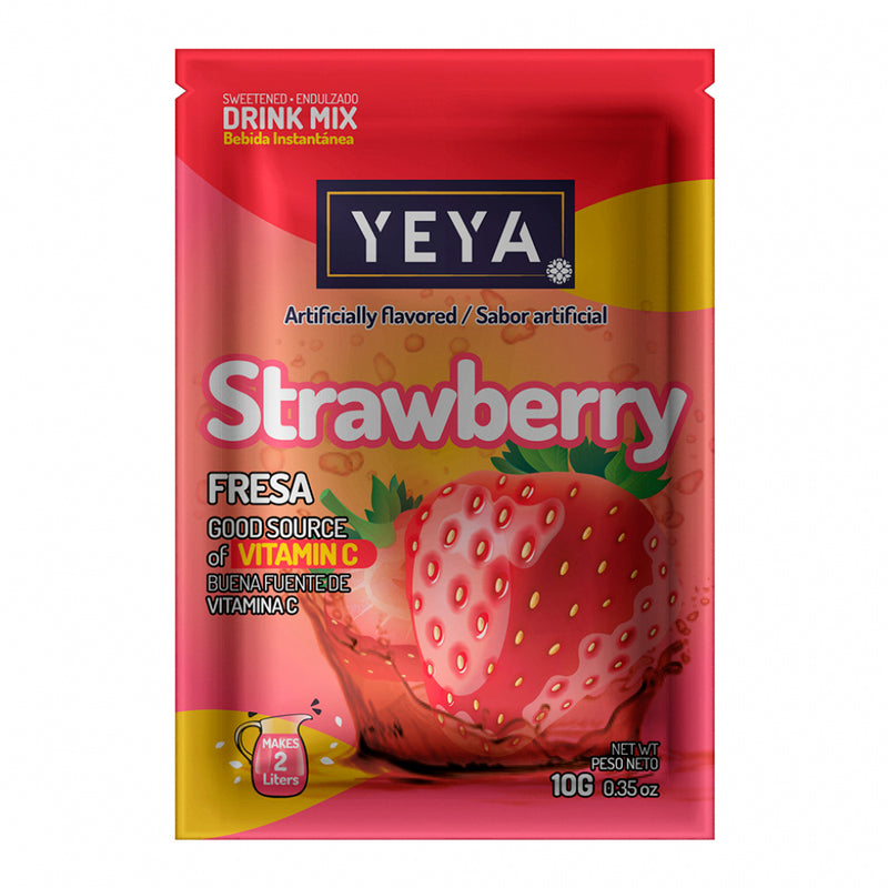 Refresco instantáneo sabor fresa YEYA (10 g)