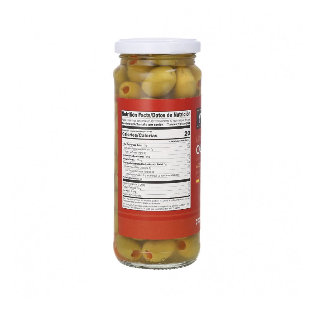Aceitunas españolas manzanilla rellenas de pimientos YEYA (340 g / 12 oz)