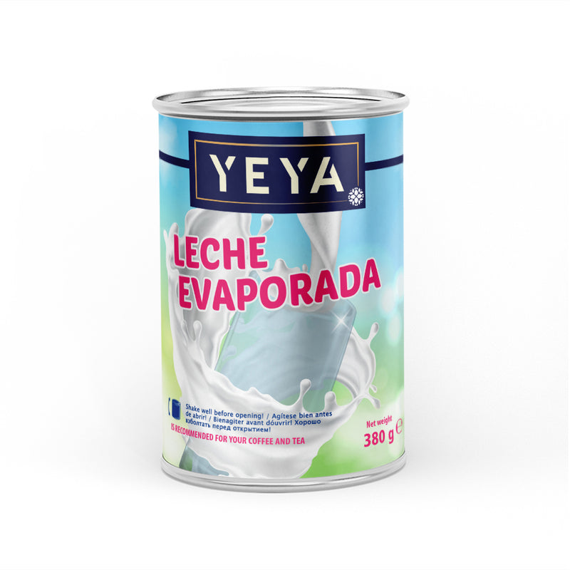 Leche evaporada. Contiene azúcar. YEYA (380 g / 13.4 oz)